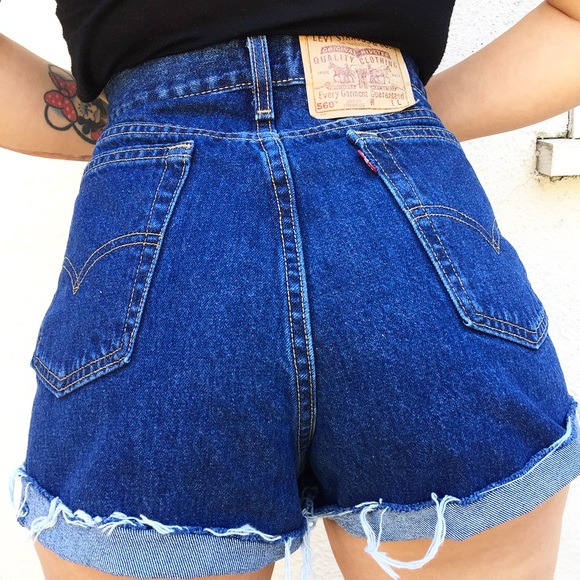 Levi's Pants - Levi’s High Waist Shorts 560 32/33” RED TAB